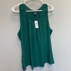 NWT Ann Taylor Factory green sleeveless blouse